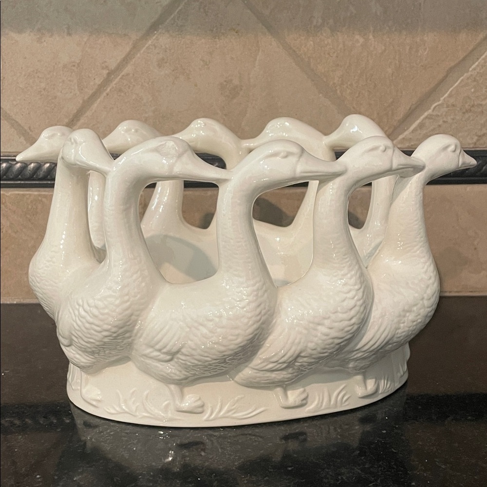 Holland Mold Company Geese in a Row unique bowl for the outdoorsman